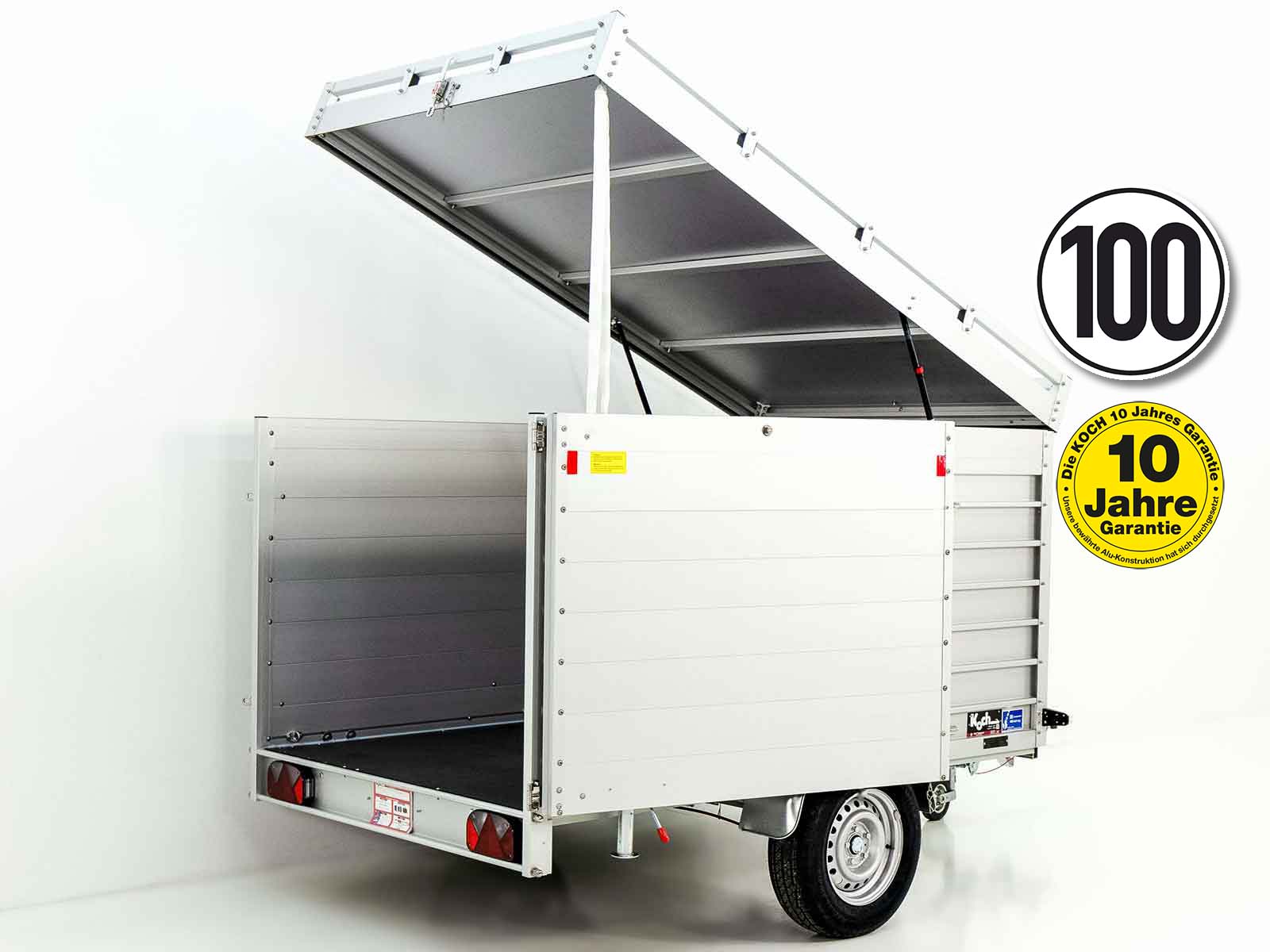Deckelanhänger 150×250 cm Höhe: 125 cm 1300 kg | Typ 6.13 | Seitentür-Neu