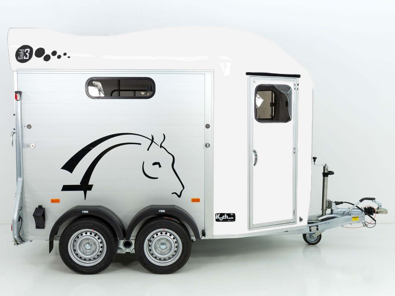 Cheval Liberte Pferdeanhänger GOLD 3|Premium|Pullman 2|Sattelkammer|weiß-Neu